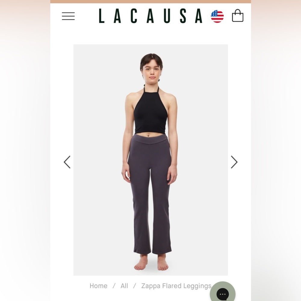 Lacausa size small Zappa flared leggings
